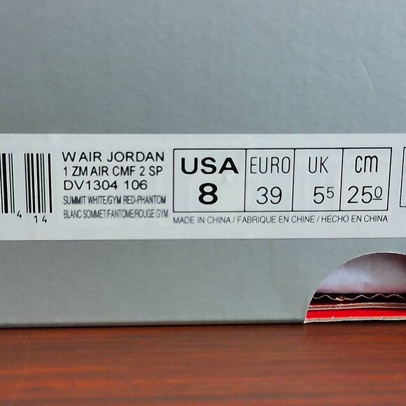 Air Jordan 1 Size 8 Zoom Comfort 2 High Valentine's Day New - Picture 13 of 13